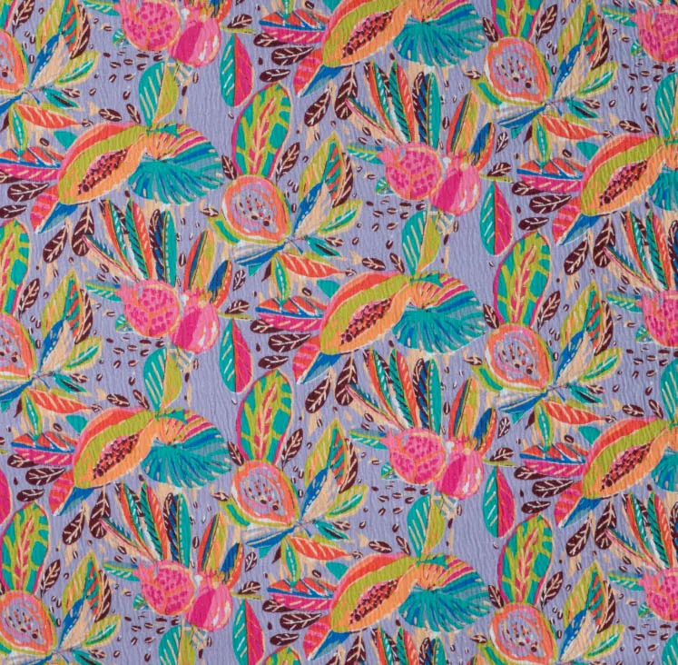 Katoentricot crincled multicolor - Qjutie & the Qjutest